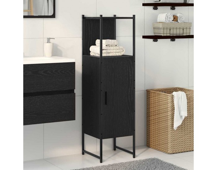 Sonata H Шкаф за баня Черен дъб 33 x 33 x 120.5 см Инженерно дърво