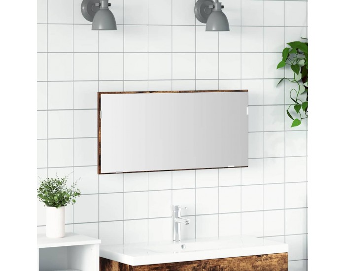 Sonata H Огледало за баня Кафяво 80 x 8.5 x 37 см Инженерно дърво