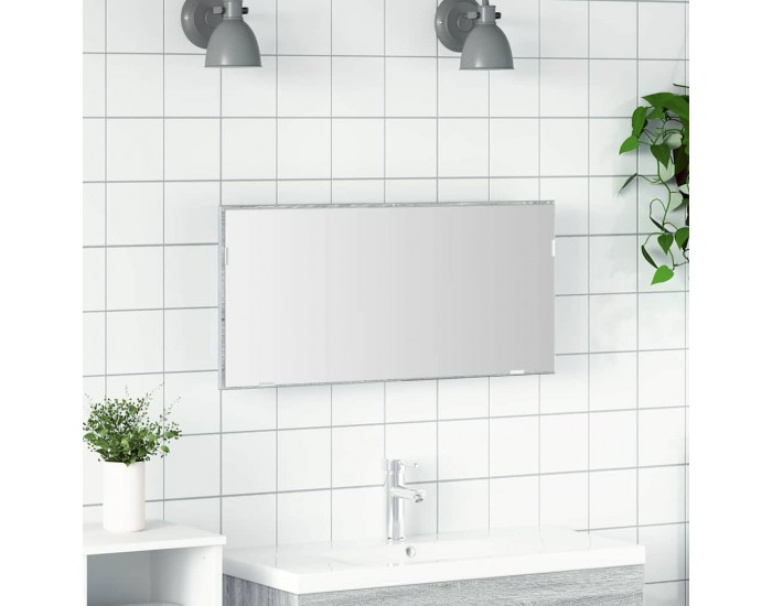 Sonata H Огледало за баня с огледало Светло сиво сонома 80 x 8.5 x 37 см