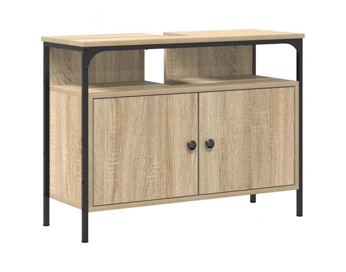 Sonata H Шкаф за мивка в баня Кафяво 80 x 30 x 60 cm Инженерно дърво