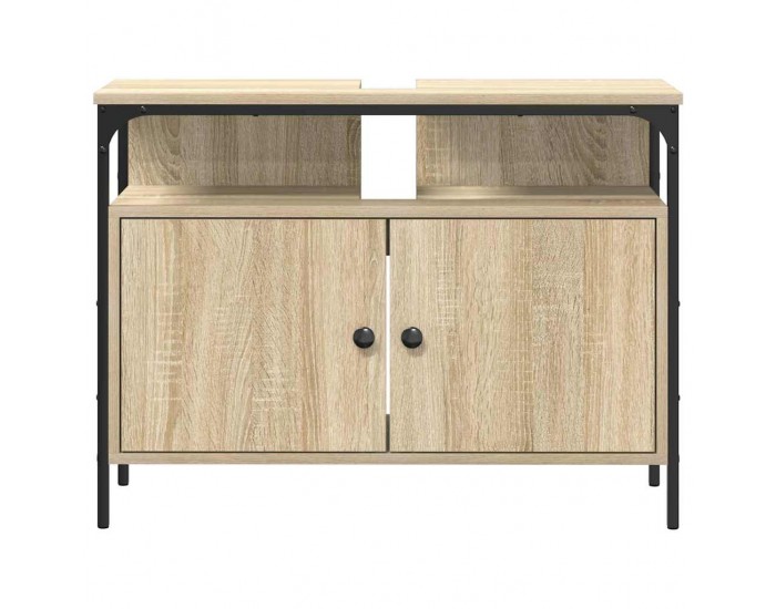 Sonata H Шкаф за мивка в баня Кафяво 80 x 30 x 60 cm Инженерно дърво