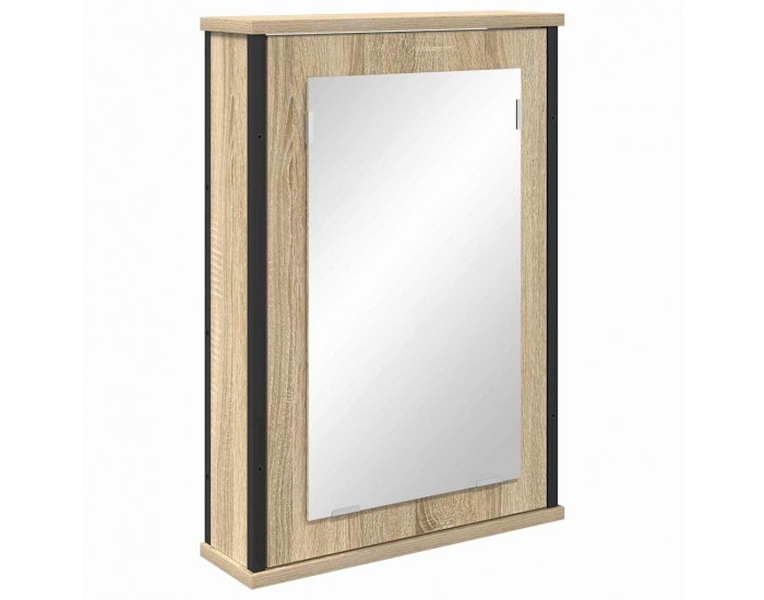 Sonata H Шкаф с огледало за баня Кафяво 42 x 12 x 60 см Инженерно дърво