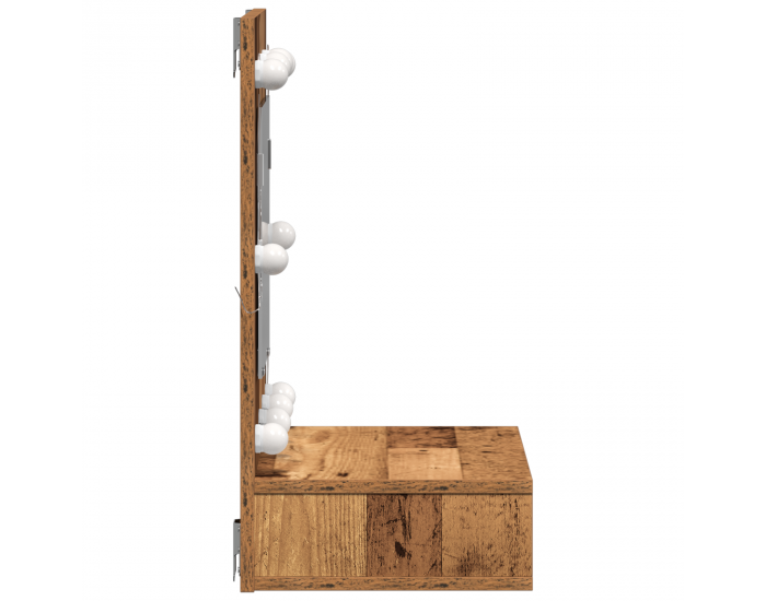 Sonata H Шкаф с огледало Старо дърво 62 x 31.5 x 62 см Инженерно дърво