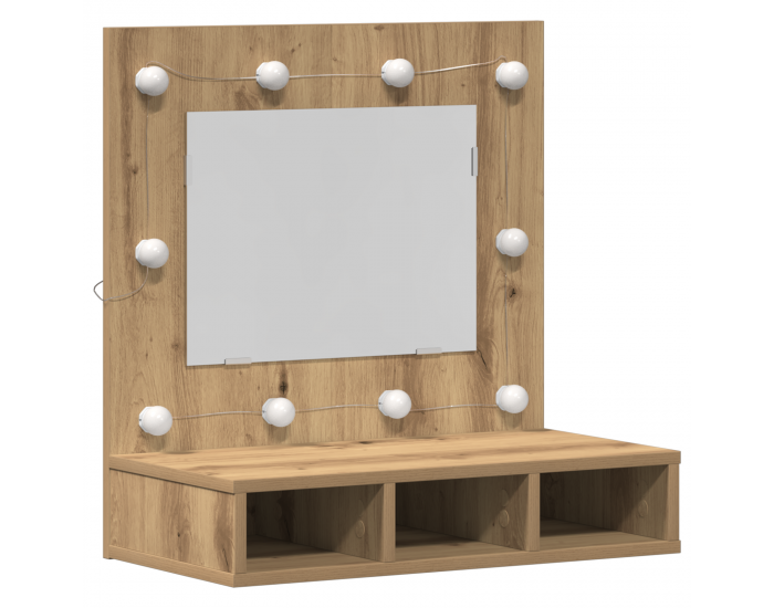 Sonata H Шкаф с огледало дъб артизан 62 x 31.5 x 62 см Инженерно дърво