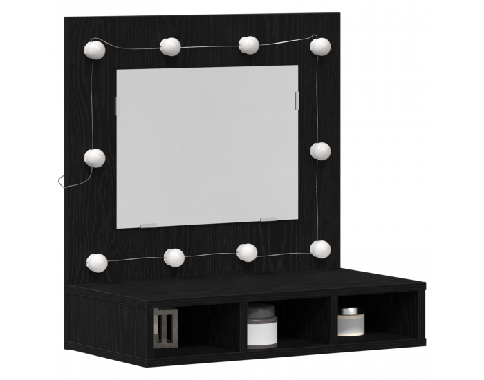 Sonata H Шкаф с огледало Черен дъб 62 x 31.5 x 62 см Инженерно дърво