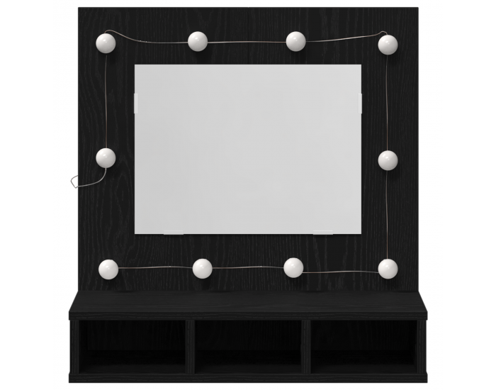 Sonata H Шкаф с огледало Черен дъб 62 x 31.5 x 62 см Инженерно дърво