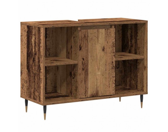 Sonata H Шкаф за баня с рафт Старо дърво 80 x 33 x 60 см Инженерно дърво