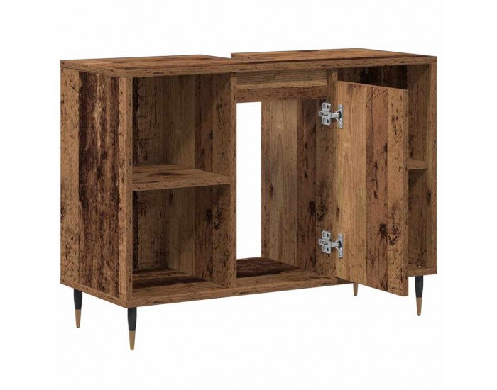 Sonata H Шкаф за баня с рафт Старо дърво 80 x 33 x 60 см Инженерно дърво