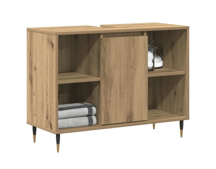 Sonata H Шкаф за баня с рафт дъб артизан 80 x 33 x 60 см Инженерно дърво