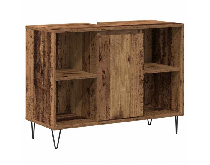 Sonata H Шкаф за баня с рафт Старо дърво 80 x 33 x 60 см Инженерно дърво