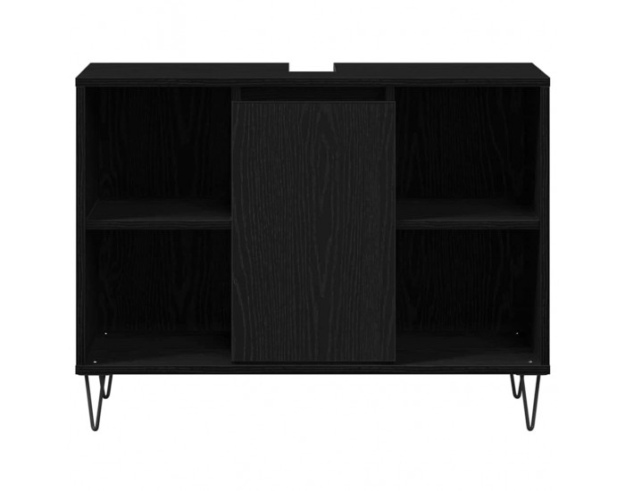 Sonata H Шкаф за баня с рафт Черен дъб 80 x 33 x 60 см Инженерно дърво