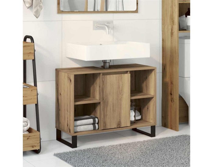 Sonata H Шкаф за баня с рафт дъб артизан 80 x 33 x 60 см Инженерно дърво