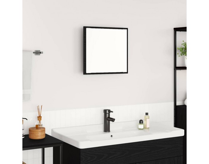 Sonata H LED огледало за баня Черен дъб 40 x 8.5 x 37 см Инженерно дърво