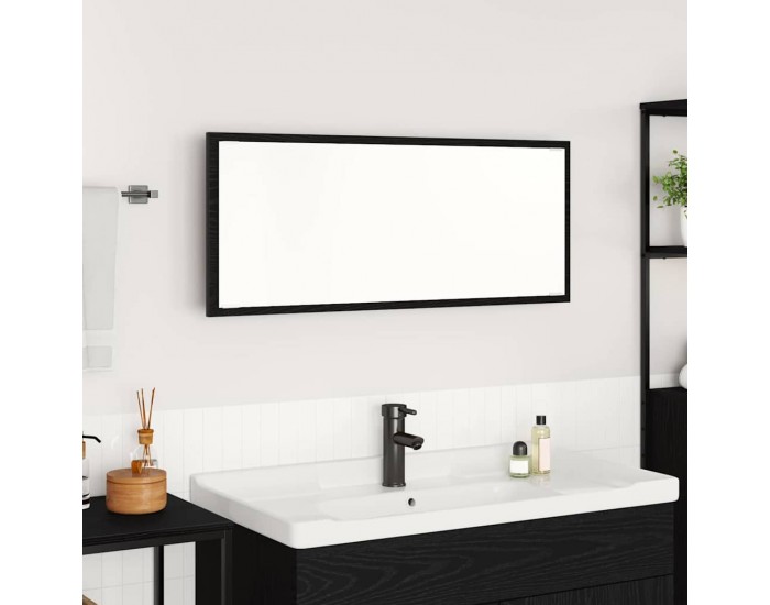 Sonata H Огледало с огледало Черен дъб 90 x 8.5 x 37 см Инженерно дърво