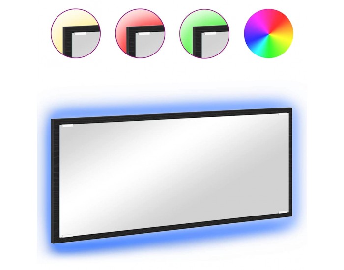 Sonata H Огледало с огледало Черен дъб 90 x 8.5 x 37 см Инженерно дърво