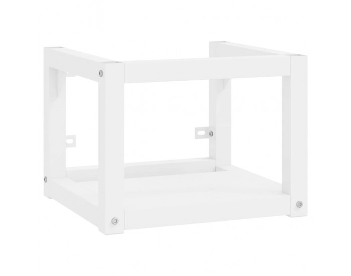 Sonata H Рамка за мивка за баня с вграден умивалник, бяла, желязна