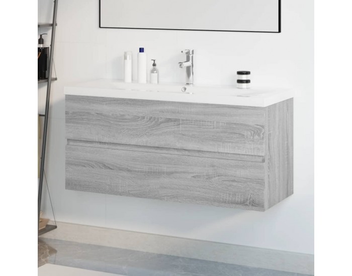 Sonata H Шкаф за мивка с вградена мивка, сив сонома, инженерно дърво