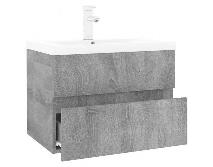 Sonata H Шкаф за мивка с вградена мивка, сив сонома, инженерно дърво