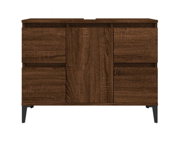 Sonata H Шкаф за мивка, кафяв дъб, 80x33x60 см, инженерно дърво