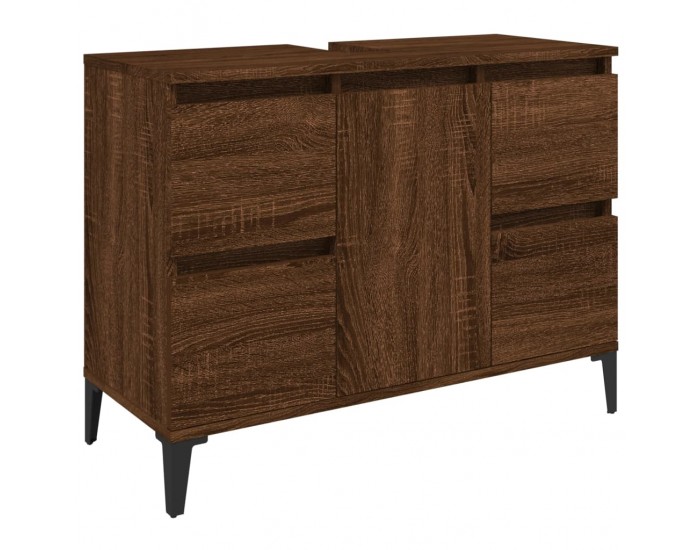 Sonata H Шкаф за мивка, кафяв дъб, 80x33x60 см, инженерно дърво