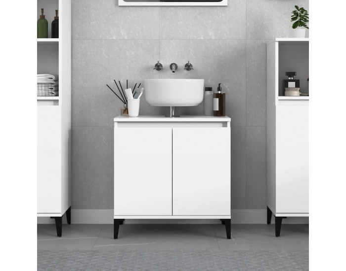 Sonata H Шкаф за мивка, бял, 58x33x60 см, инженерно дърво