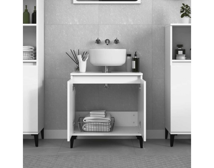 Sonata H Шкаф за мивка, бял, 58x33x60 см, инженерно дърво