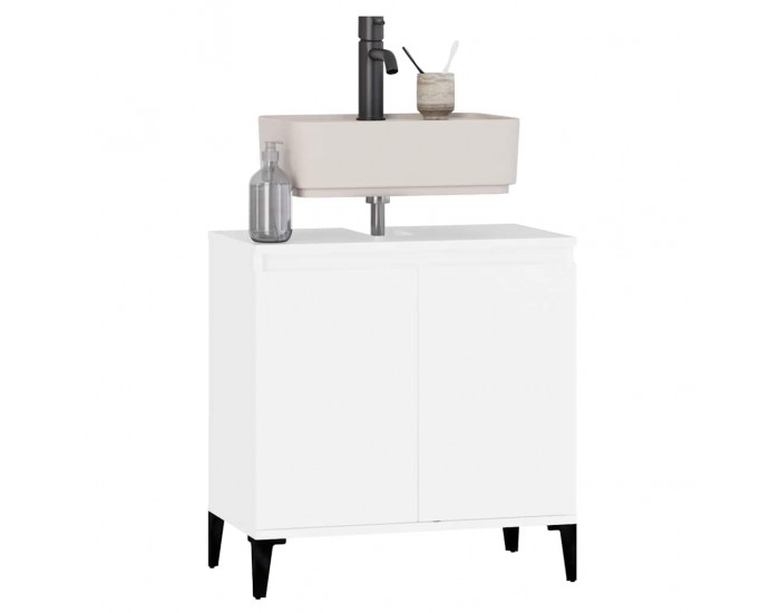 Sonata H Шкаф за мивка, бял, 58x33x60 см, инженерно дърво