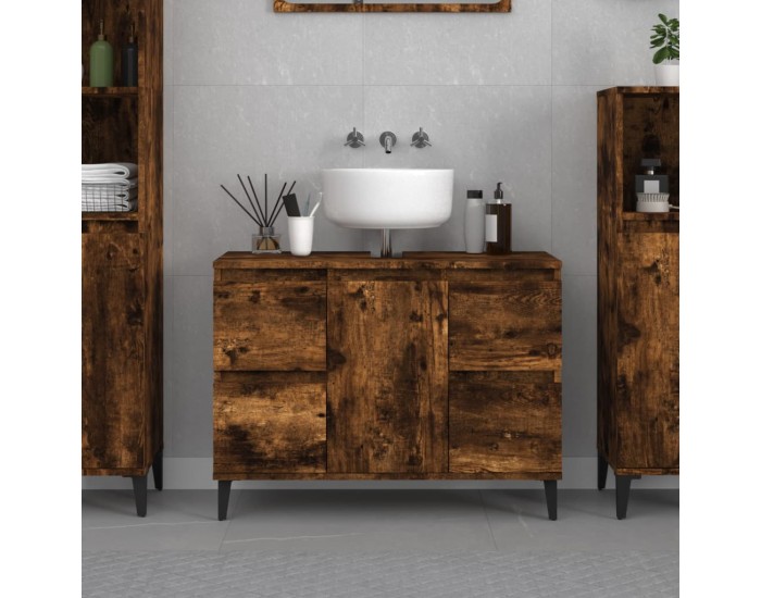 Sonata H Шкаф за мивка, опушен дъб, 80x33x60 см, инженерно дърво