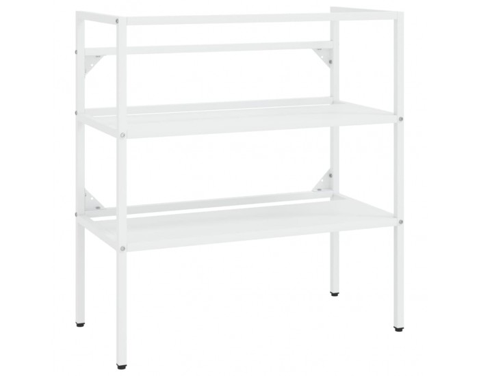 Sonata H Рамка за мивка за баня, бяла, 79x38x83 см, желязо