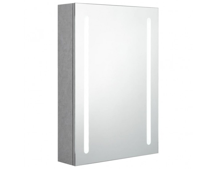 Sonata H LED шкаф с огледало за баня, бетонно сив, 50x13x70 см