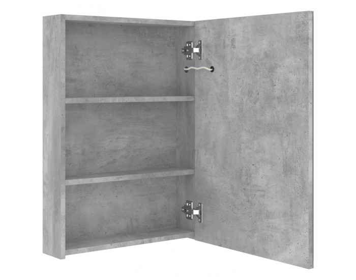 Sonata H LED шкаф с огледало за баня, бетонно сив, 50x13x70 см