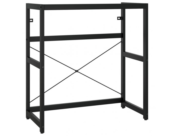 Sonata H Рамка за мивка за баня, черна, 79x38x83 см, желязо