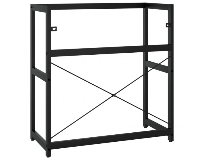 Sonata H Рамка за мивка за баня, черна, 79x38x83 см, желязо