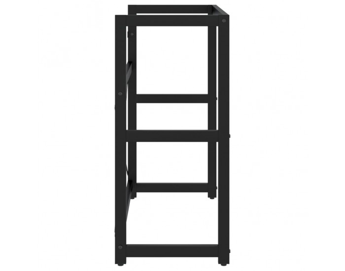 Sonata H Рамка за мивка за баня, черна, 79x38x83 см, желязо