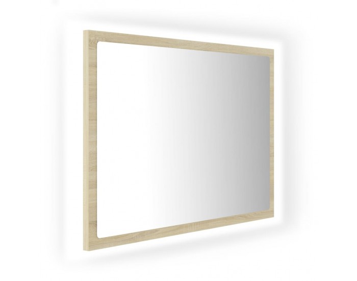 Sonata H LED огледало за баня, дъб сонома, 60x8,5x37 см, акрил