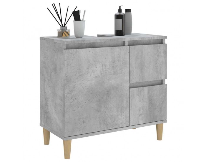 Sonata H Шкаф за баня, бетонно сив, 65x33x60 см, инженерно дърво