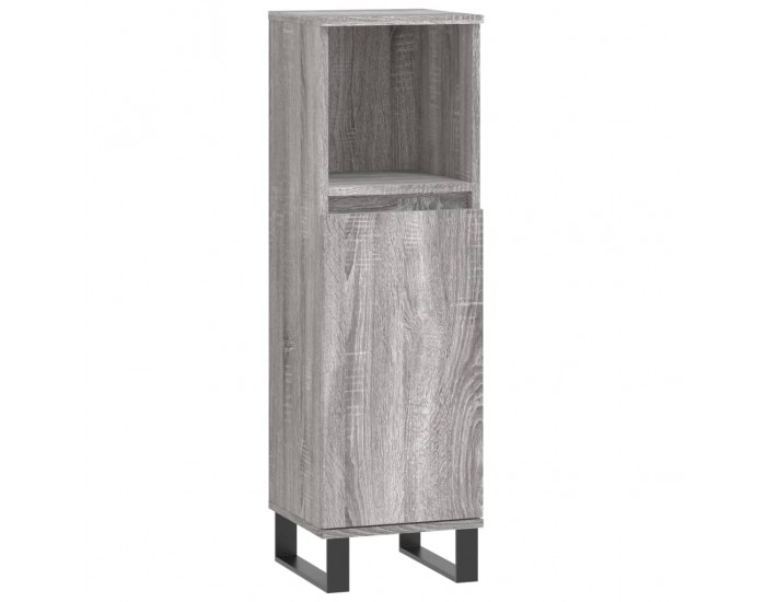 Sonata H Шкаф за баня, сив сонома, 30x30x100 см, инженерно дърво