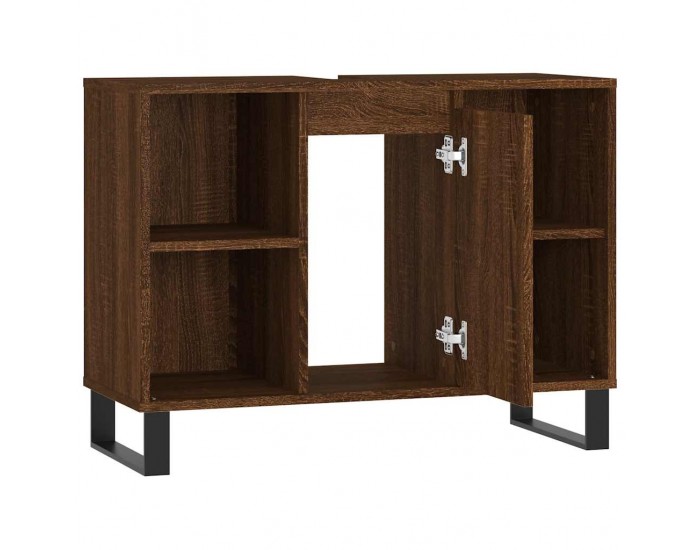 Sonata H Шкаф за баня, кафяв дъб, 80x33x60 см, инженерно дърво