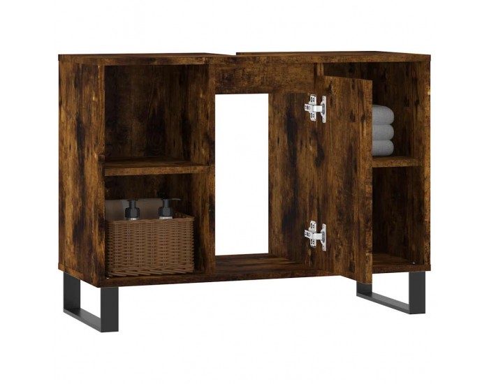 Sonata H Шкаф за баня, опушен дъб, 80x33x60 см, инженерно дърво