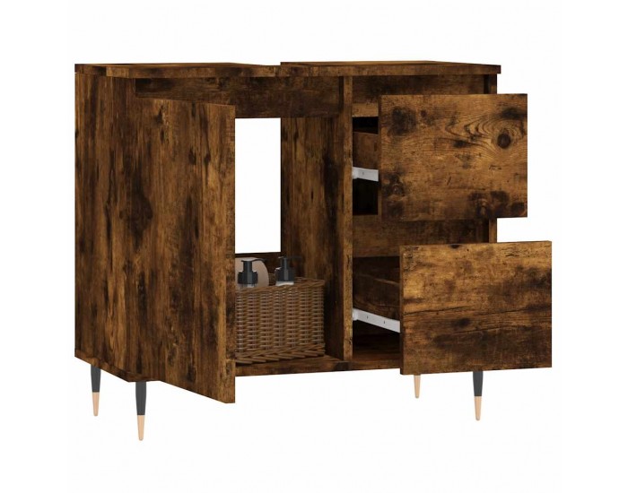 Sonata H Шкаф за баня, опушен дъб, 65x33x60 см, инженерно дърво