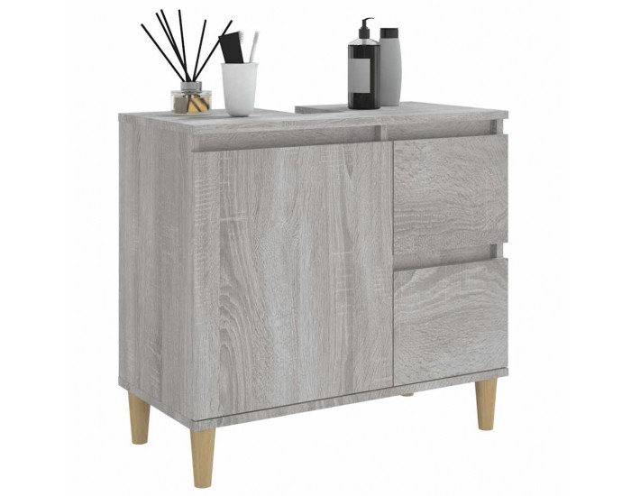 Sonata H Шкаф за баня, сив сонома, 65x33x60 см, инженерно дърво