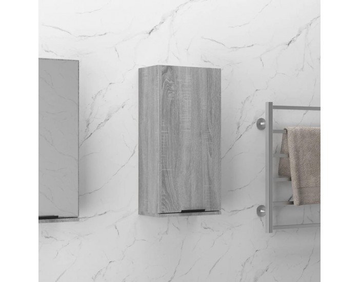 Sonata H Шкаф за баня за стенен монтаж, сив сонома, 32x20x67 см