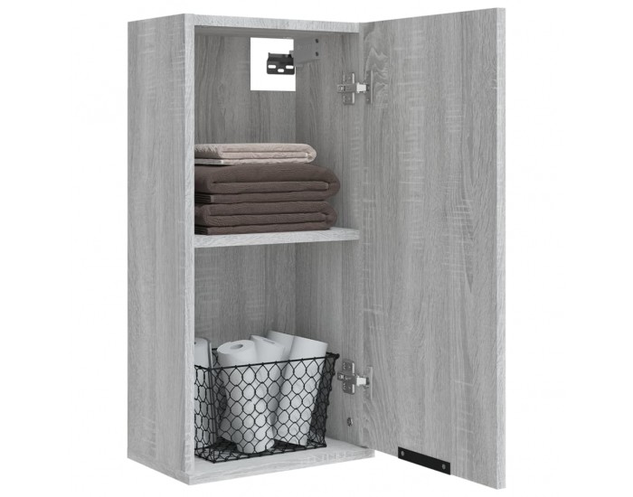 Sonata H Шкаф за баня за стенен монтаж, сив сонома, 32x20x67 см