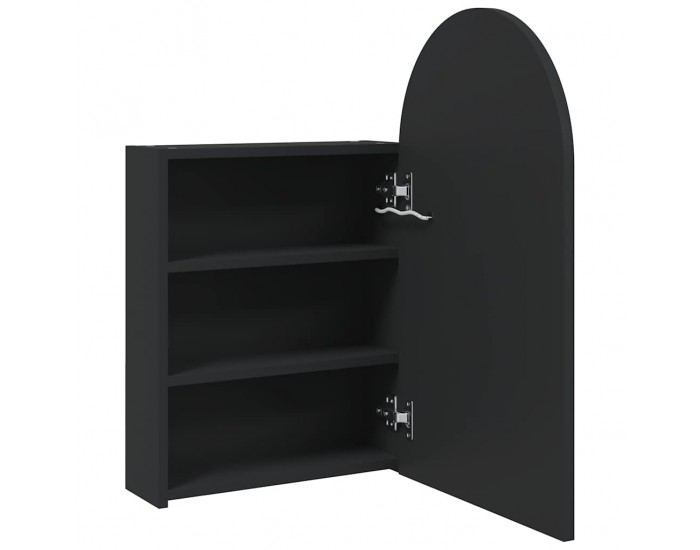 Sonata H Огледален шкаф за баня с LED светлина дъговиден 42x13x70 см