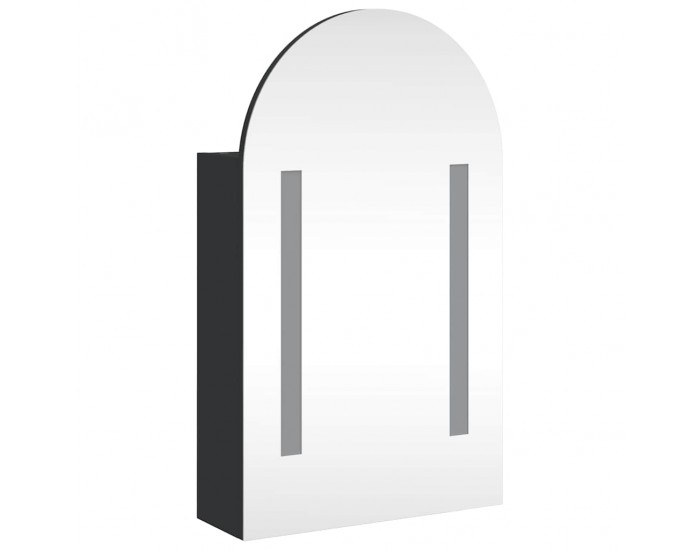 Sonata H Огледален шкаф за баня с LED светлина дъговиден 42x13x70 см