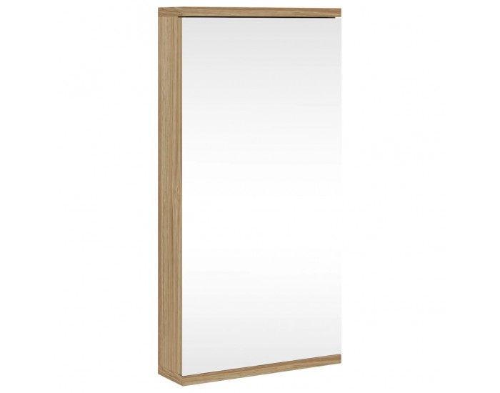 Sonata H Ъглов шкаф с огледало за баня, дъб, 30x24x60 см