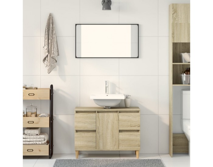 Sonata H Шкаф за мивка, дъб сонома, 80x33x60 см, инженерно дърво