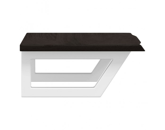 Sonata H Стенен рафт за мивка, стомана и масивно дърво дъб