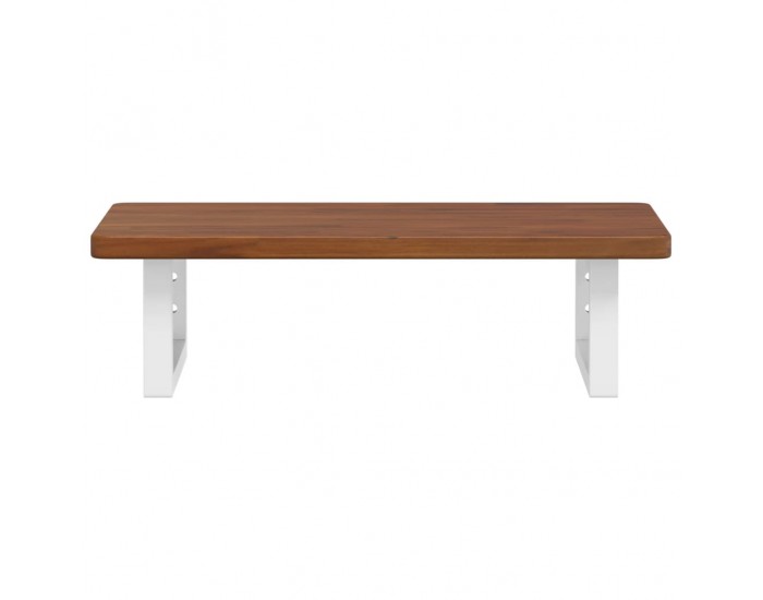 Sonata H Стенен рафт за мивка, стомана и масивно дърво дъб