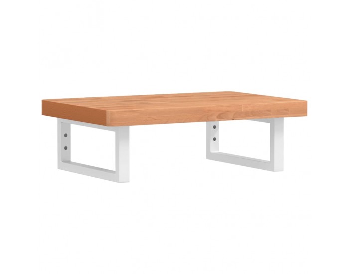 Sonata H Стенен рафт за мивка, стомана и масивно дърво бук